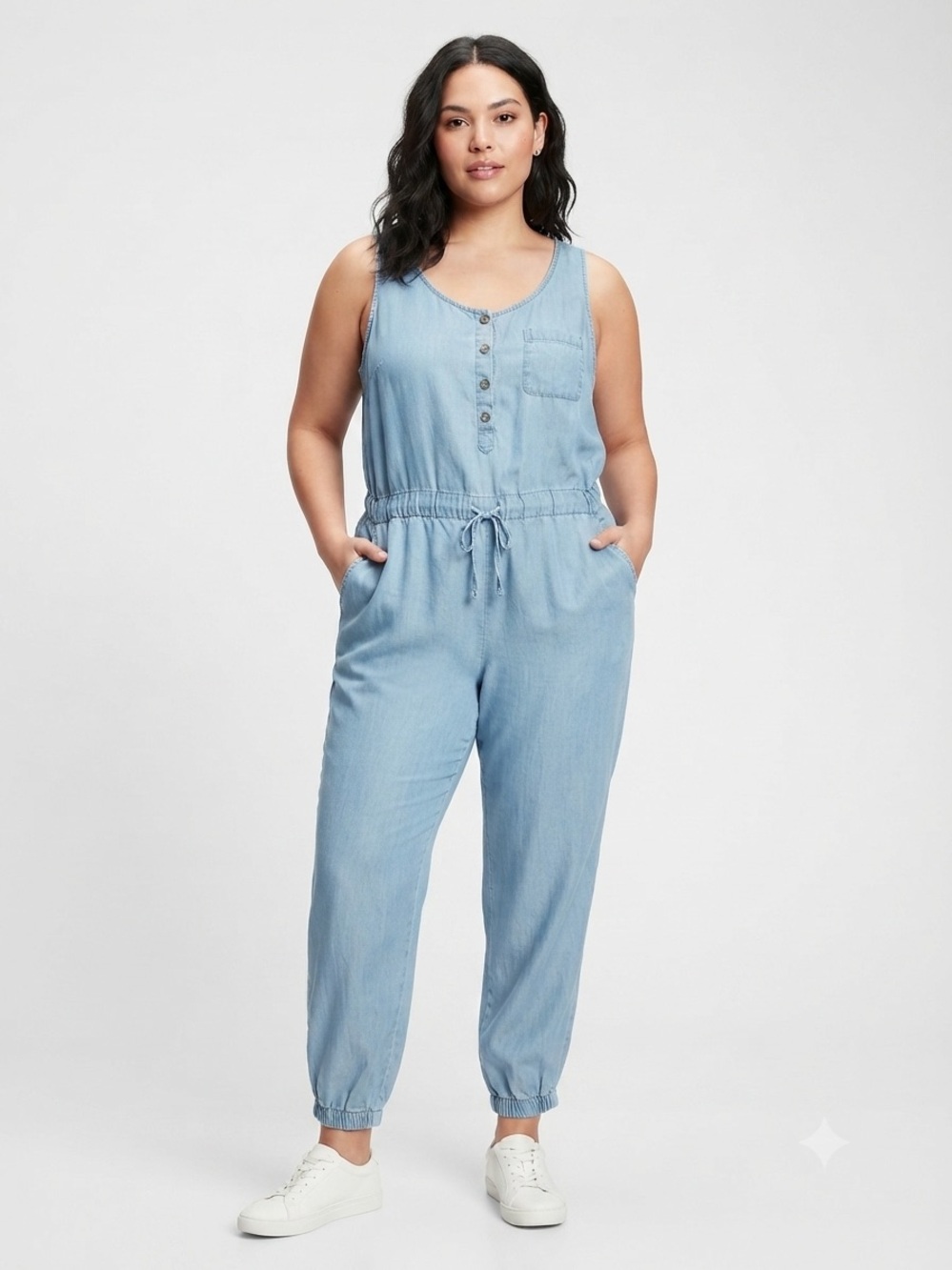 Indigo Rose Denim Jumpsuit